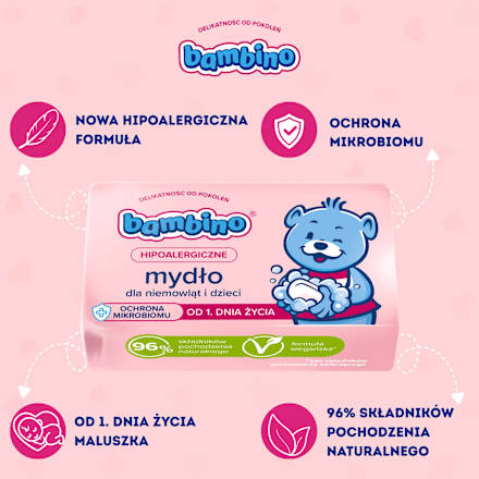Mydło w kostce dla niemowląt i dzieci bambino