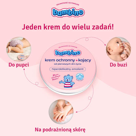 Krem ochronny kojący, od 1. dnia życia bambino