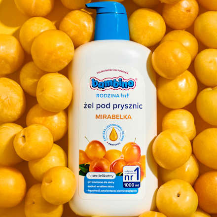 Żel pod prysznic o zapachu mirabelki bambino