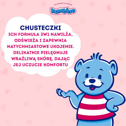 Chusteczki wodne 3w1, hipoalergiczne bambino