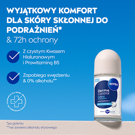 Antyperspirant roll-on Derma Control Defend NIVEA