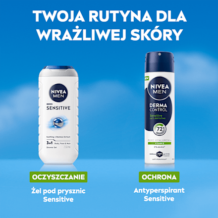 Antyperspirant w sprayu Derma Control Sensitive NIVEA MEN