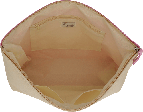 Kulturtasche beige "Glam Bag" manòu