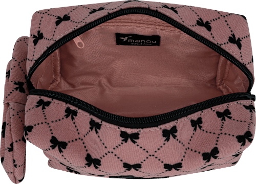 Kosmetiktasche rosa mit Schleifen  manòu