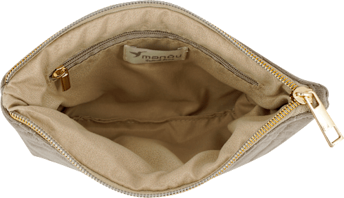 Kosmetiktasche grau gesteppt samt  manòu