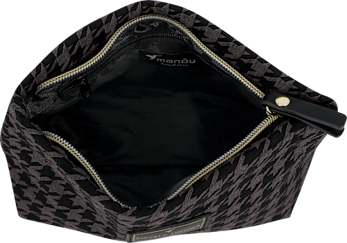 Kosmetiktasche Hahnentritt dunkelblau "Lovely Things" manòu