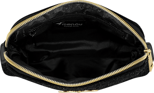 Kosmetiktasche schwarz Glitzer manòu