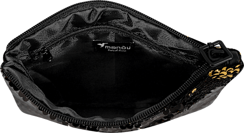 Kosmetiktasche Pailetten schwarz  manòu