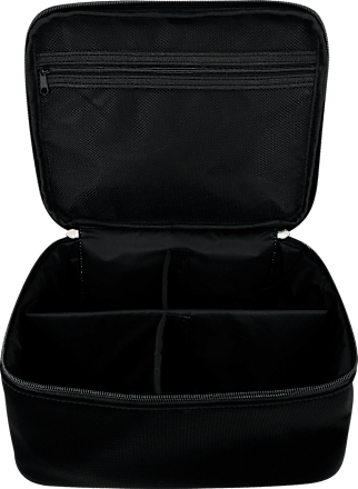 Kosmetikkoffer schwarz mit Fächer manòu