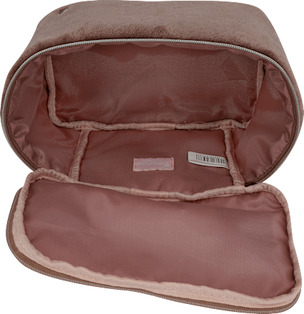 Kosmetikkoffer braun mit Fell manòu