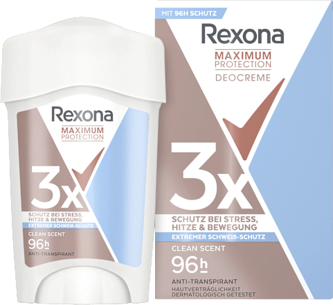Antitranspirant Deocreme Maximum Protection Clean Scent Rexona