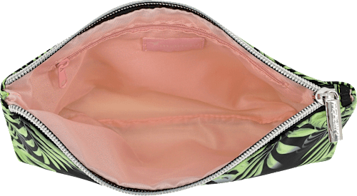 Kosmetiktasche Schwarz / Grün "Wild Life" manòu