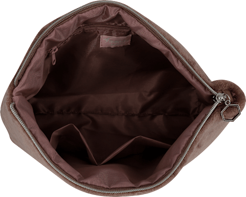 Kulturbeutel mauve mit Fell manòu