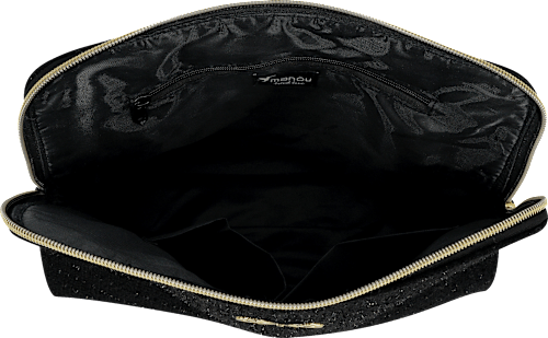 Kulturbeutel schwarz Glitzer manòu