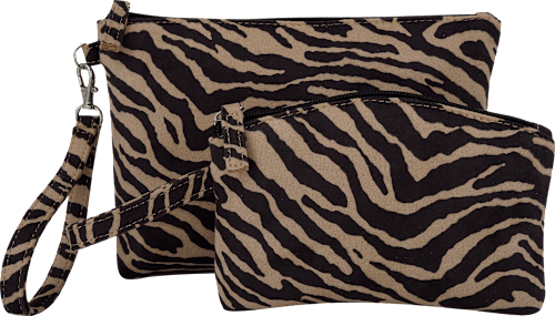 Kosmetiktasche Set Zebramuster manòu