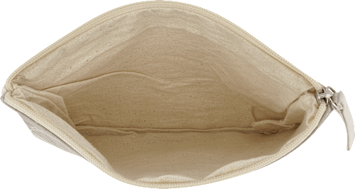 Kosmetiktasche Blüte Grau / Creme manòu