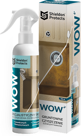 Środek do czyszczenia zlewozmywaków WOW, spray Shieldon Protects