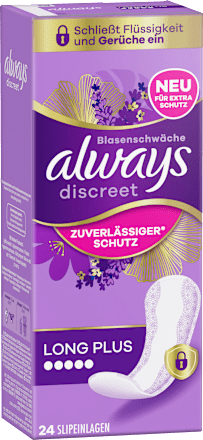 discreet Slipeinlagen Inkontinenz Long Plus always