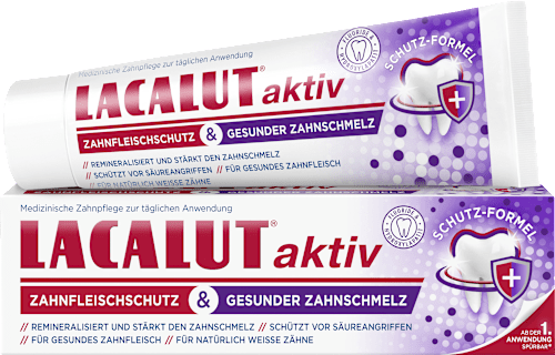 Zahnpasta aktiv Zahnfleischschutz & Gesunder Zahnschmelz  Lacalut