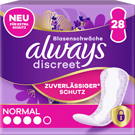 discreet Slipeinlagen Inkontinenz Normal always