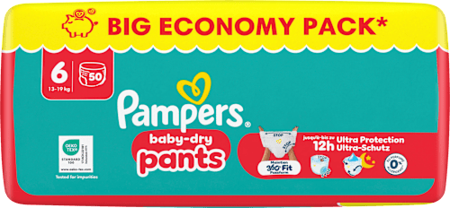 Baby Pants Gr. 6 XL (13-19 kg) Big Pack Pampers baby-dry