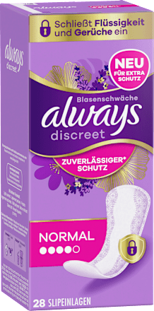 discreet Slipeinlagen Inkontinenz Normal always