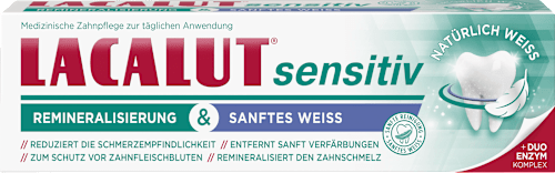 Zahnpasta sensitiv Remineralisierung & Sanftes Weiss Lacalut