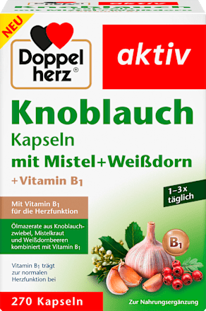 Kapseln Knoblauch mit Mistel + Weißdorn + Vitamin B1 Doppelherz