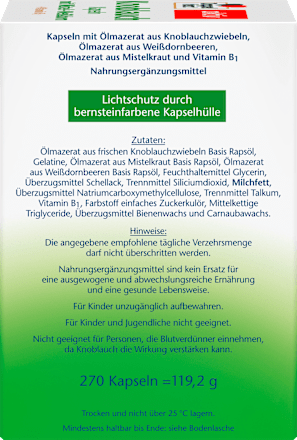 Kapseln Knoblauch mit Mistel + Weißdorn + Vitamin B1 Doppelherz