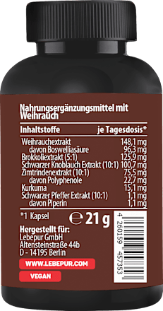 Kapseln Weihrauch Komplex Lebepur