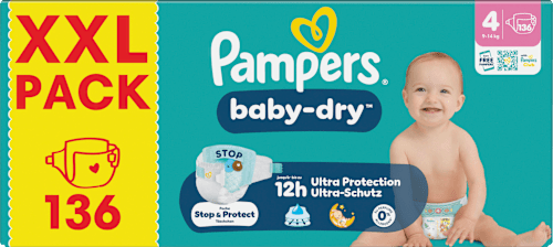 Windeln Baby Dry Gr. 4 (9-14 kg) XXL Pack Pampers