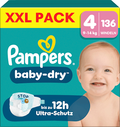 Windeln Gr. 4 (9-14 kg) XXL Pack Pampers baby-dry