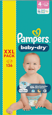 Windeln Baby Dry Gr. 4 (9-14 kg) XXL Pack Pampers
