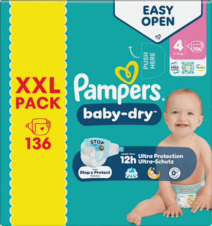 Windeln Baby Dry Gr. 4 (9-14 kg) XXL Pack Pampers