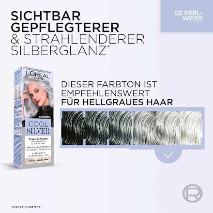 Haartönung Cool Silver 02 Perlweiss L'ORÉAL PARIS COOL SILVER
