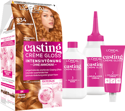 Pflegende Intensivtönung - Nr. 834 Kupfergoldbraun L'ORÉAL PARiS CASTING Crème Gloss