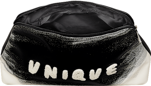 Kosmetiktasche schwarz-weiß Unique manòu
