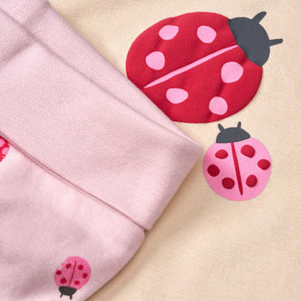 Set mit Langarmshirt & Hose mit Mitwachsfunktion, rosa & beige, Gr. 56 ALANA