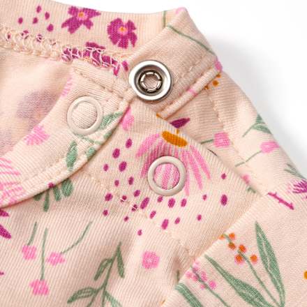 Langarmshirt Pro Climate mit Blumen-Muster & Rüschen, beige & rosa, Gr. 62 ALANA