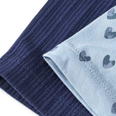 Leggings mit Herz-Muster & Struktur, blau, Gr. 128 ALANA