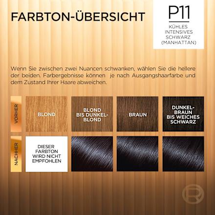 Permanente Haarfarbe - Nr. P 11 Manhattan Kühles intensives Schwarz L'ORÉAL PARiS PRÉFÉRENCE