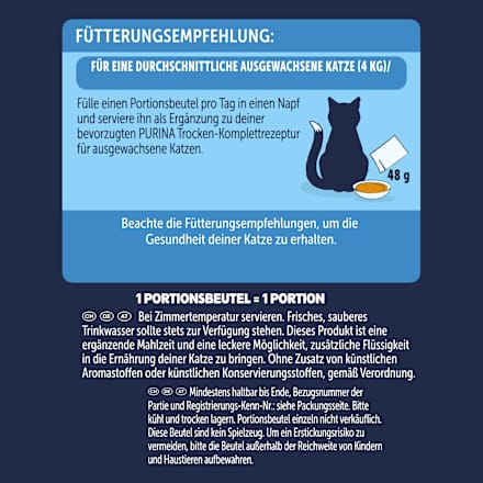 Nassfutter Katze mit Rind, Huhn & Lamm, Original Soup Time Multipack (6x48 g) Felix