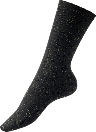 Socken mit Glitzer-Garn schwarz Gr. 35-38 Fascino