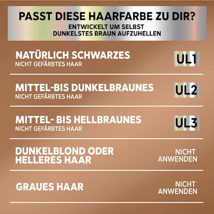 Dauerhafte Haarfarbe Blonde Lift Nr. UL 1 Naturbraun GARNIER NUTRISSE