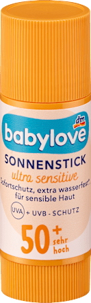 Szenzitív napozó stift FF50+ nagyon magas fényvédelemmel babylove