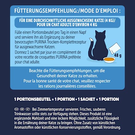 Nassfutter Katze mit Kabeljau, Thunfisch, Scholle, Original Soup Time, Multipack (6x48g) Felix