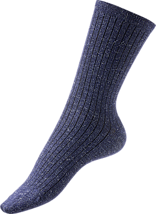 Socken mit Glitzer-Garn blau Gr. 35-38 Fascino