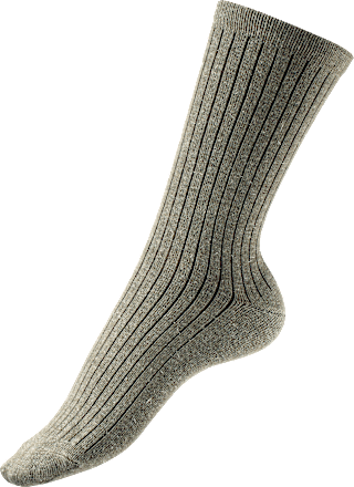 Socken mit Glitzer-Garn taupe Gr. 35-38 Fascino