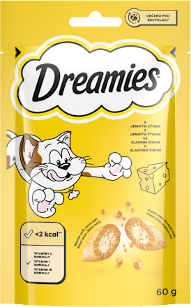 Dopolnilna hrana za mačke - prigrizek s sirom Dreamies