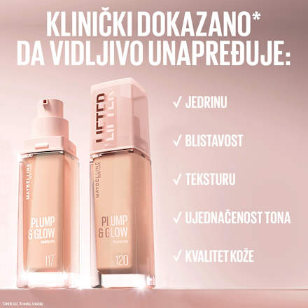 LIFTER PLUMP & GLOW tečni puder - 112 MAYBELLINE NEW YORK